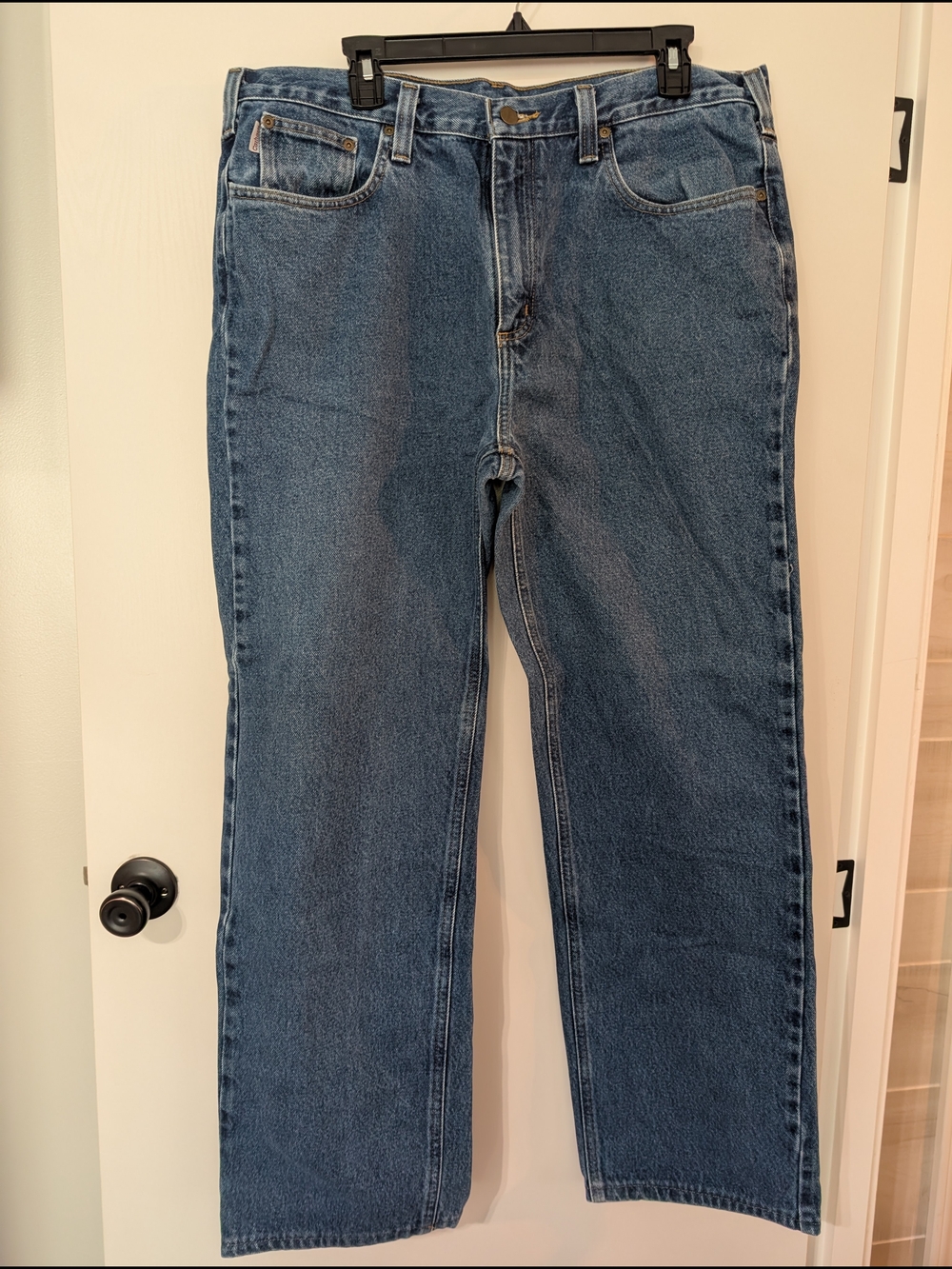 Mens Carhartt 38x34 Relax Fit Great Condition Dark Blue Denim